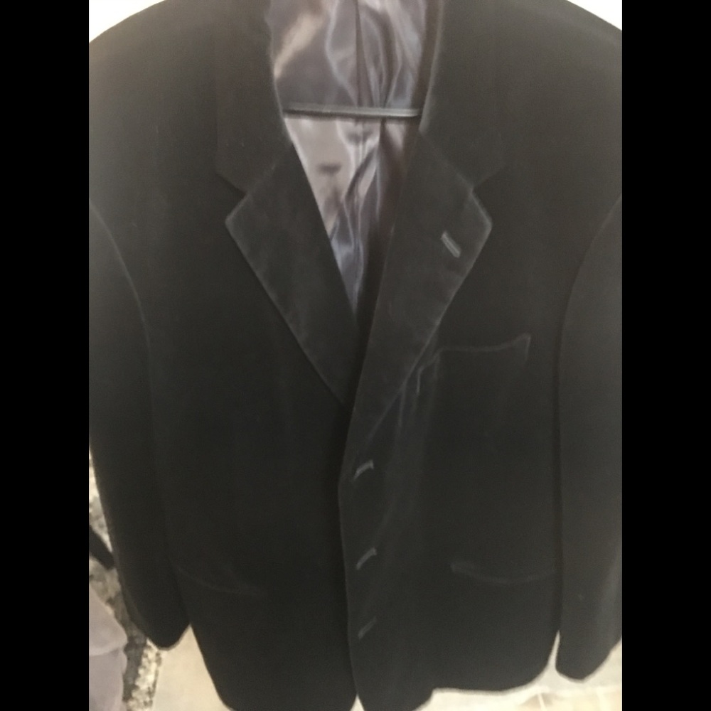 Black velvet sports coat